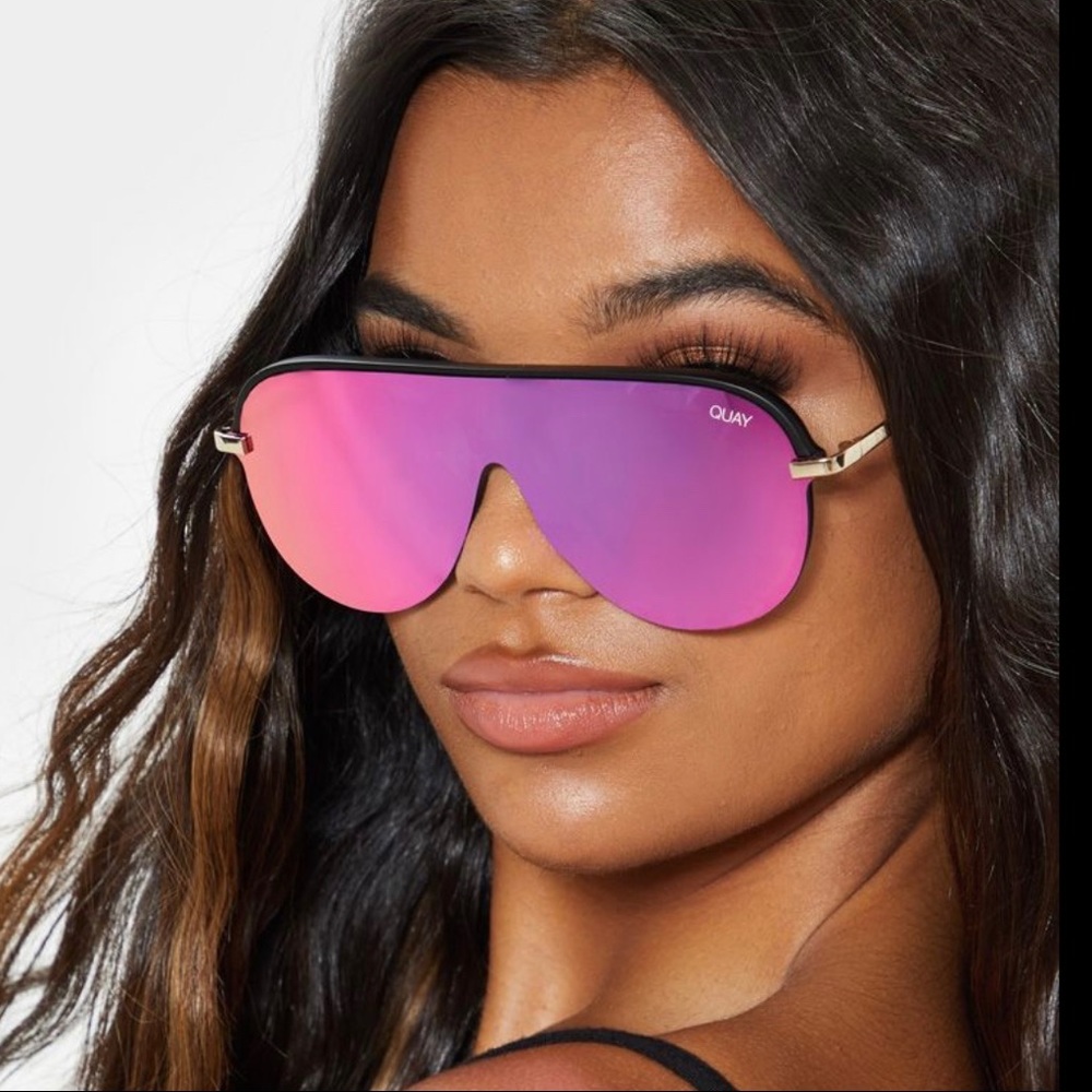 NWOT Quay X JLo Purple & Pink Empire Sunglasses - Picture 2 of 4